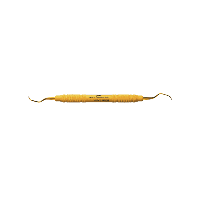 XP® SQUARED Technology Universal Curette McCall 13-14S, posterior, sharp point, EagleLiteâ¢ Resin handle (AECM13-14SXPXE)